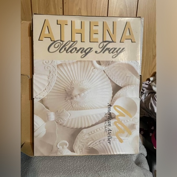 American Atelier Elegant White Serving Tray - Picture 7 of 10